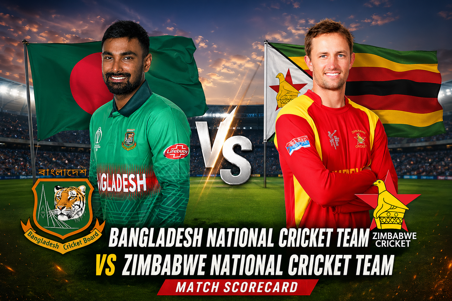 Bangladesh National Cricket Team Vs Zimbabwe National Cricket Team Match Scorecard