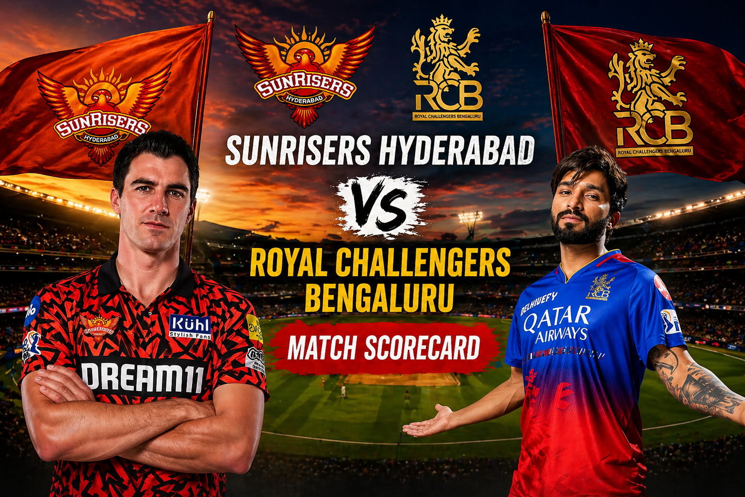 Sunrisers Hyderabad Vs Royal Challengers Bengaluru Match Scorecard