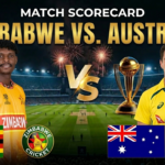Zimbabwe National Cricket Team Vs Australia National Cricket Team Match Scorecard