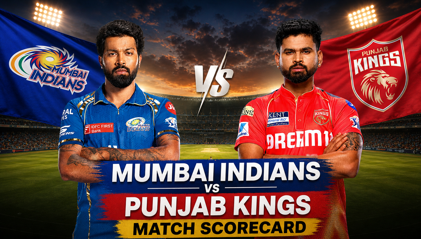 Mumbai Indians Vs Punjab Kings Match Scorecard
