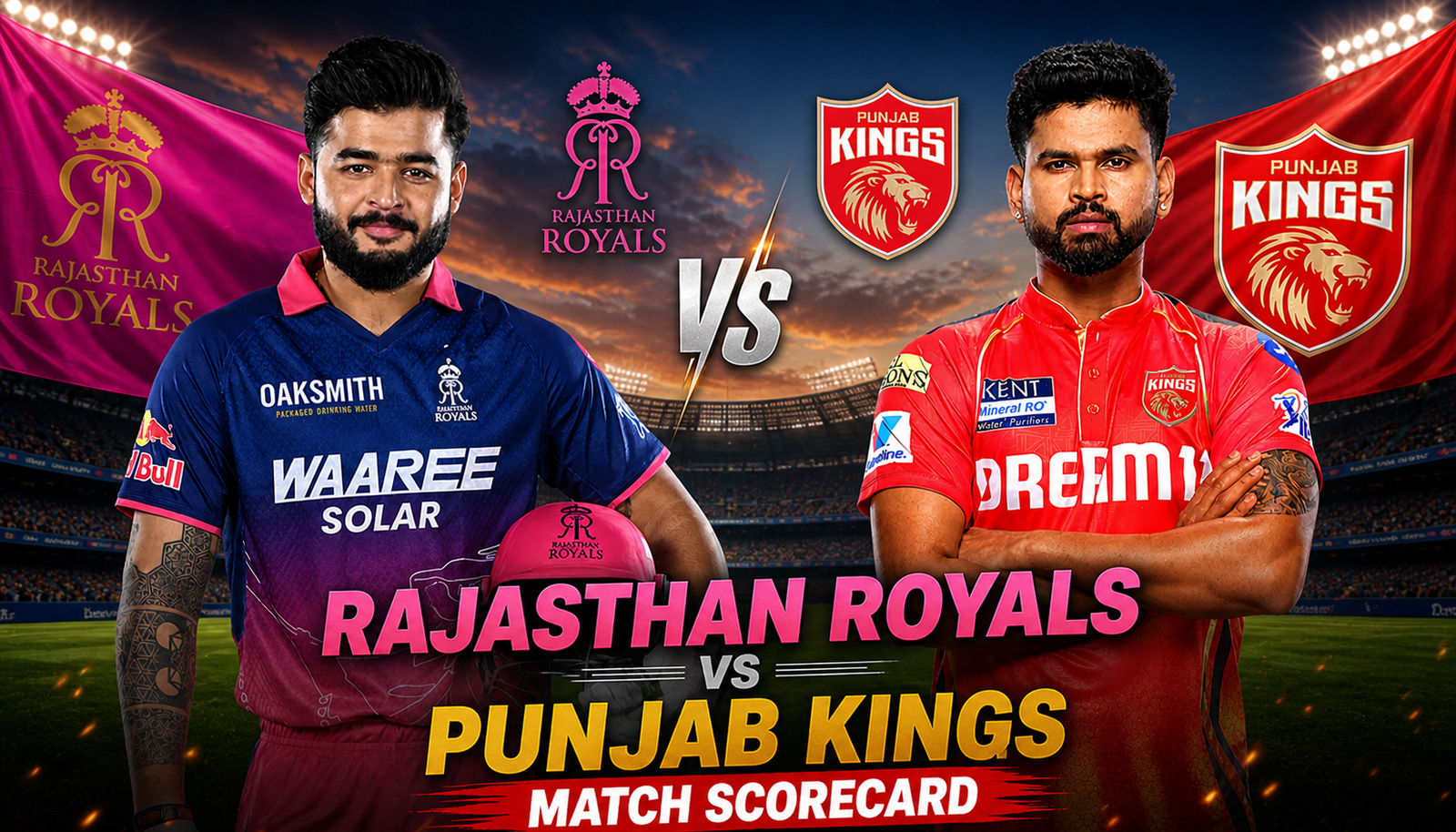 Rajasthan Royals Vs Punjab Kings Match Scorecard