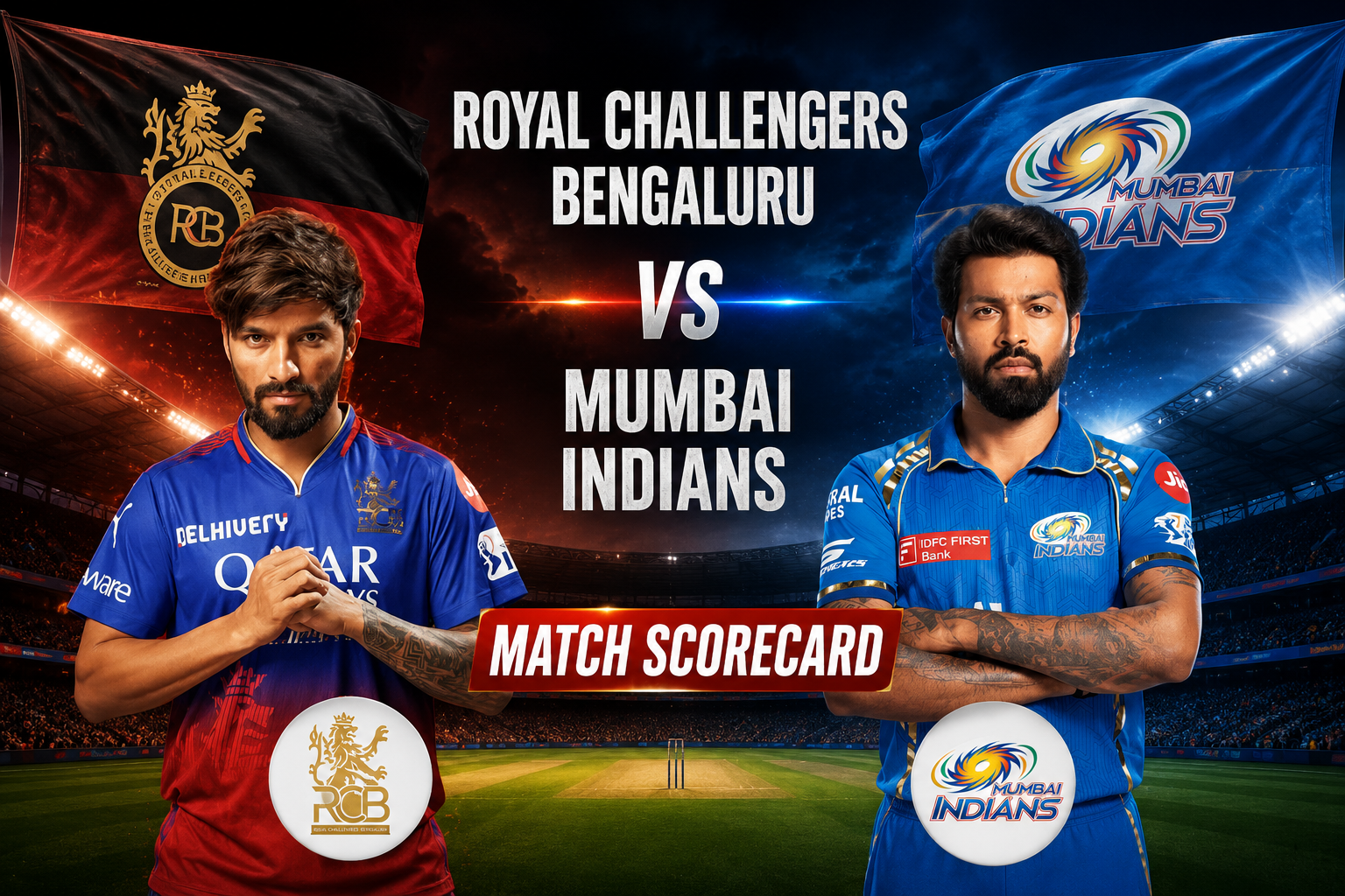 Royal Challengers Bengaluru Vs Mumbai Indians Match Scorecard