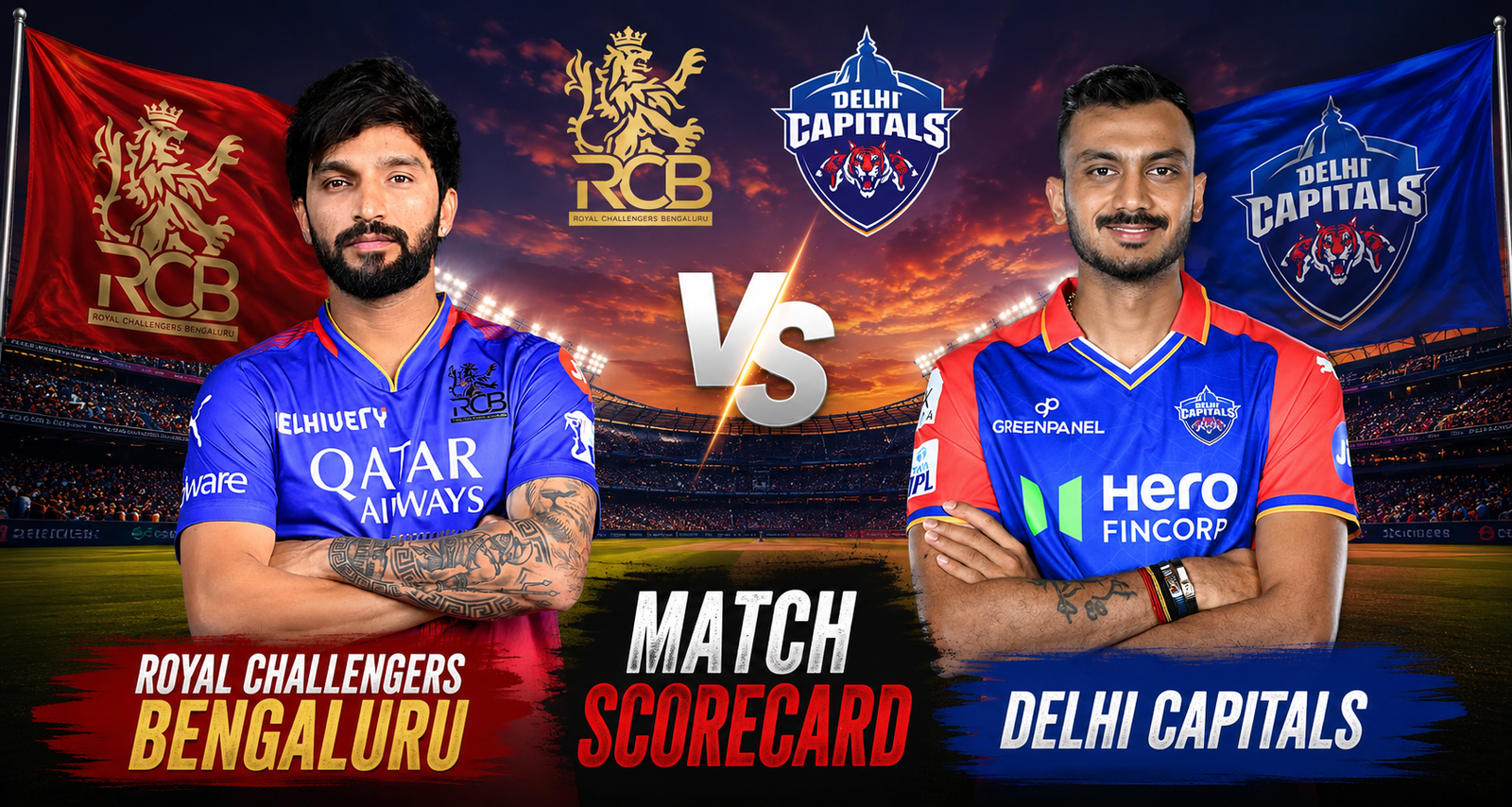 Royal Challengers Bengaluru Vs Delhi Capitals Scorecard