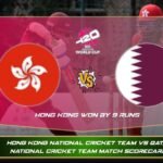 hong kong national cricket team vs qatar national cricket team match scorecard