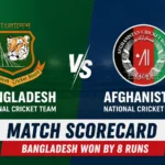 Bangladesh National Cricket Team vs Afghanistan National Cricket Team Match Scorecard: Complete 8-Run Thriller Analysis
