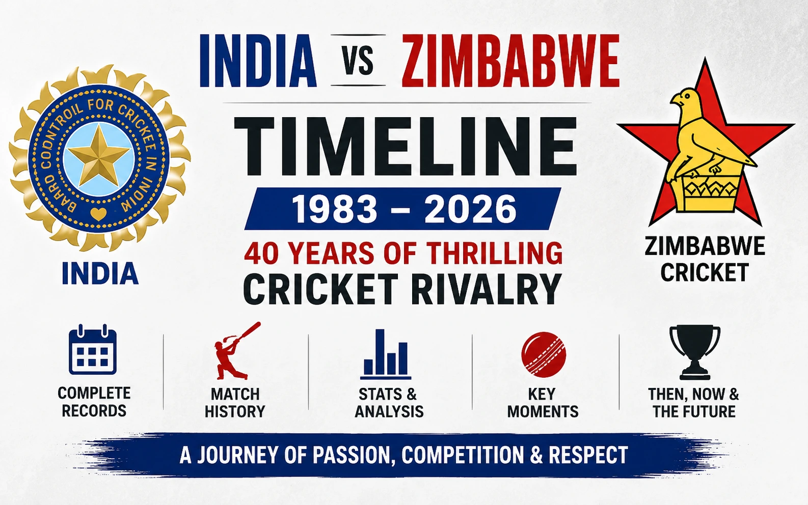 India National Cricket Team vs Zimbabwe National Cricket Team Timeline: 40 Years of Legendary Cricket Moments
