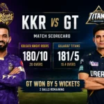Kolkata Knight Riders vs Gujarat Titans Match Scorecard