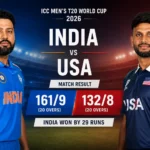 India National Cricket Team vs United States National Cricket Team Match Scorecard: Full Scorecard, Results & Match Highlights