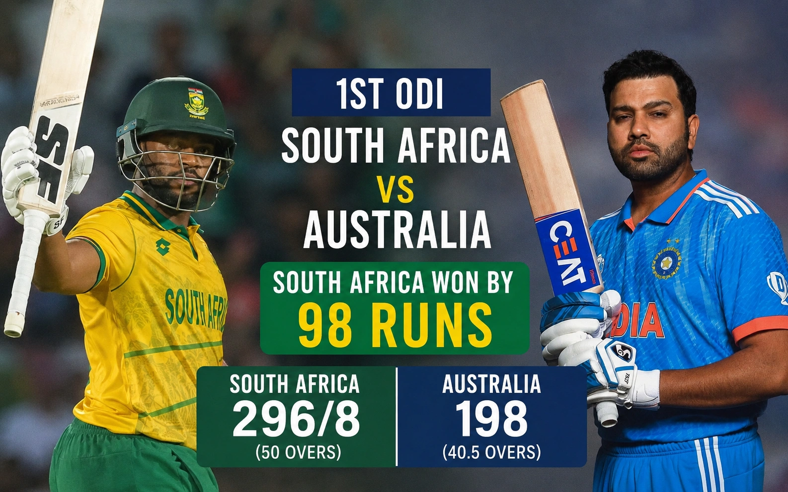 Australian Men’s Cricket Team vs South Africa National Cricket Team Match Scorecard