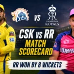 Chennai Super Kings vs Rajasthan Royals Match Scorecard: Full Stats & Highlights