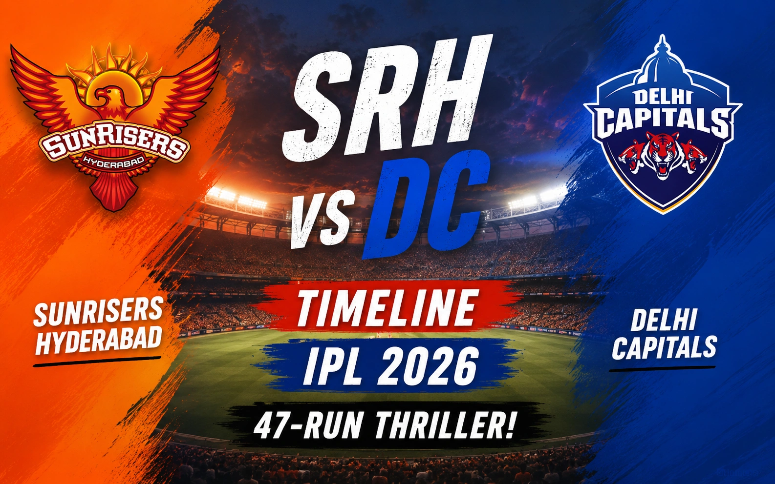 Sunrisers Hyderabad vs Delhi Capitals Timeline: Complete Match History, Results & IPL 2026 Highlights