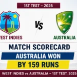 West Indies Cricket Team vs Australian Men’s Cricket Team Match Scorecard: Complete Match Analysis & Stats