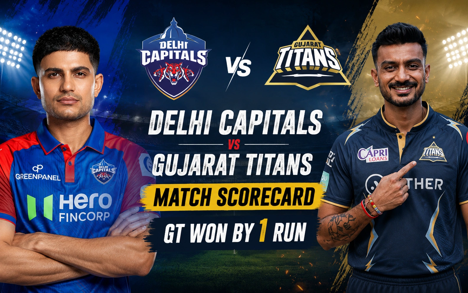 Delhi Capitals vs Gujarat Titans Match Scorecard: GT Edge DC by 1 Run in an IPL 2026 Thriller Delhi Capitals vs Gujarat Titans Match Scorecard: GT Edge DC by 1 Run in an IPL 2026 Thriller